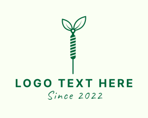 Green Needle Leaf logo