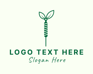 Green Needle Leaf Logo