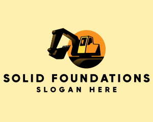 Excavator Digging Construction logo