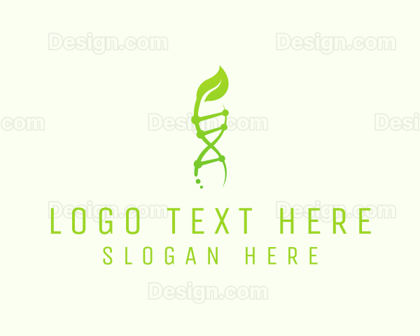 Organic DNA Strand Logo