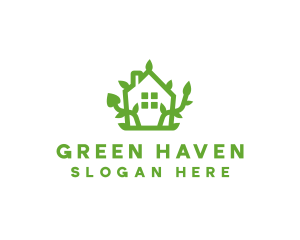 Eco Plant Home logo design