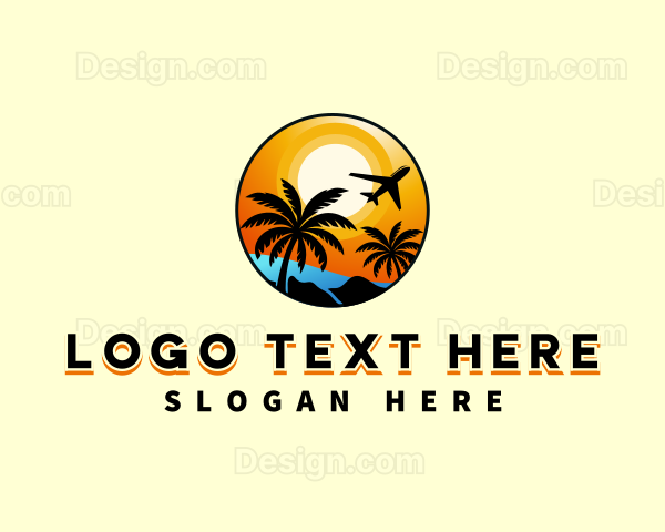 Summer Beach Travel Logo