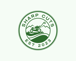 Landscaping Lawn Mower Garden logo design