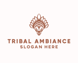 Tribal Tiger Head  logo design