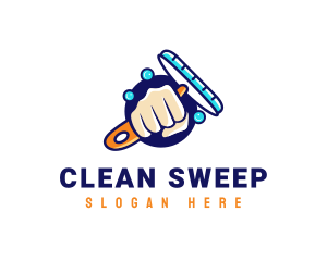 Hand Wiper Cleaner logo design