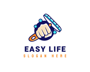 Hand Wiper Cleaner logo design