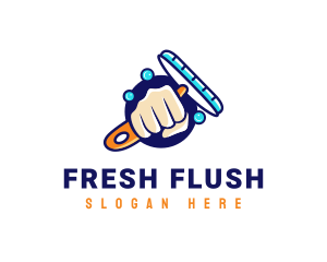 Hand Wiper Cleaner logo design