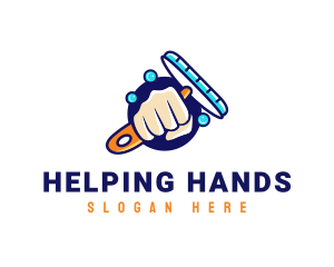 Hand Wiper Cleaner logo design