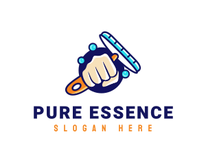 Hand Wiper Cleaner logo design