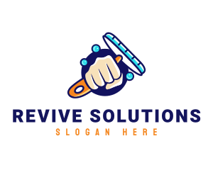 Hand Wiper Cleaner logo design