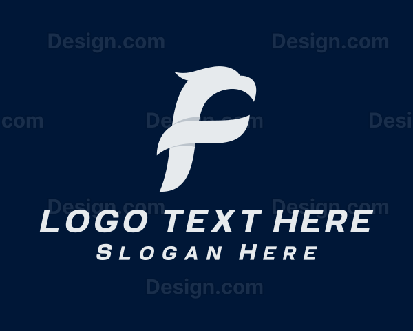 Abstract Falcon Letter F Logo