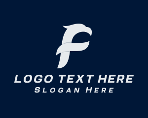 Abstract Falcon Letter F logo