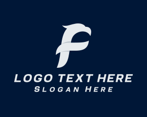 Abstract Falcon Letter F Logo