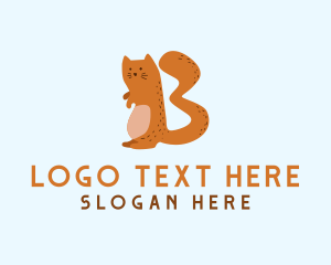 Playful Cat Letter B  logo