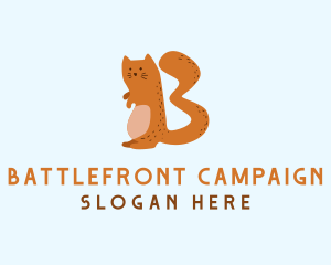 Playful Cat Letter B  logo design