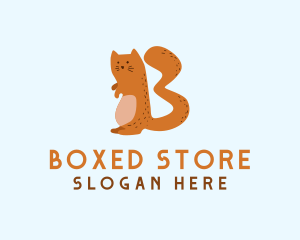 Playful Cat Letter B  logo design