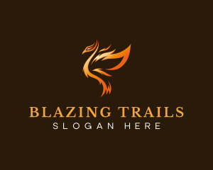 Phoenix Flame Wings logo design