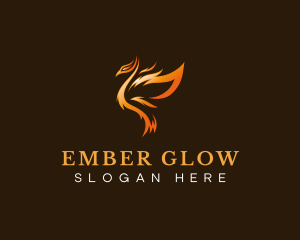 Phoenix Flame Wings logo design