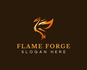 Phoenix Flame Wings logo design