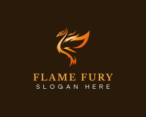 Phoenix Flame Wings logo design