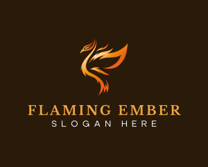 Phoenix Flame Wings logo design