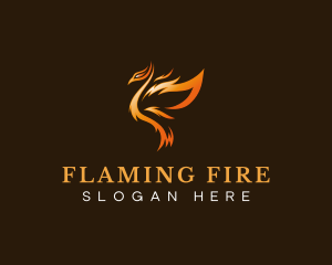 Phoenix Flame Wings logo design