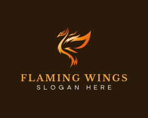 Phoenix Flame Wings logo design