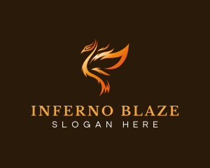 Phoenix Flame Wings logo design