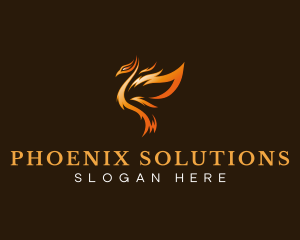 Phoenix Flame Wings logo design