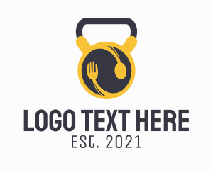 Bootcamp - Food Plate Kettlebell logo design