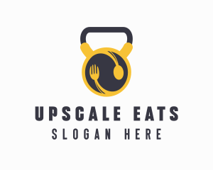 Food Plate Kettlebell  logo design