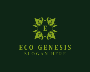 Eco Garden Leaves logo design