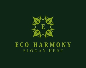 Eco Garden Leaves logo design