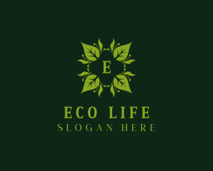 Eco Garden Leaves logo design