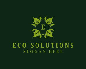 Eco Garden Leaves logo design