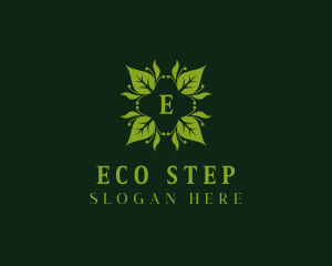 Eco Garden Leaves logo design