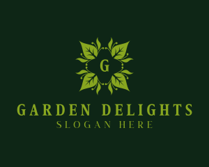 Eco Garden Leaves logo design