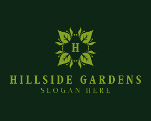 Eco Garden Leaves logo design