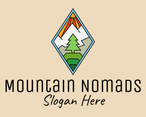 Outdoor Tree Stained Glass logo design