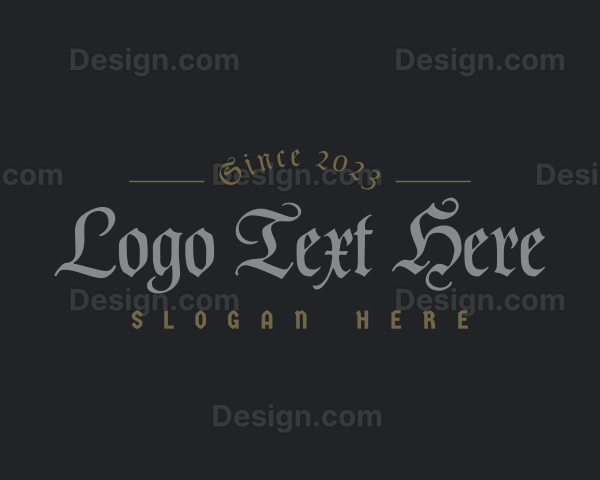 Medieval Calligraphy Business Logo