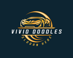 Detailing Sports Car logo design