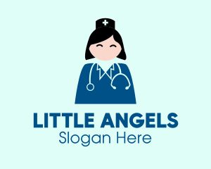 Woman Doctor Cartoon Logo