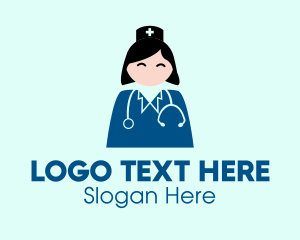 Staff - Woman Doctor Cartoon logo design