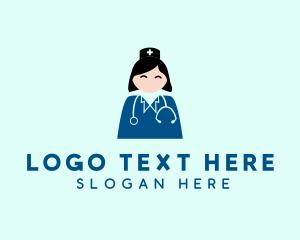 Woman Doctor Stethoscope Logo