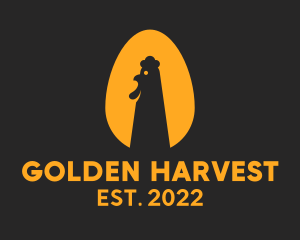 Golden Chicken Egg  logo design