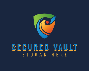 Software Cybersecurity Shield logo design