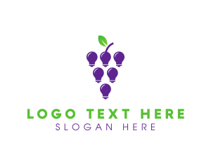 Grapes Light Bulb logo