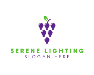 Grapes Light Bulb logo