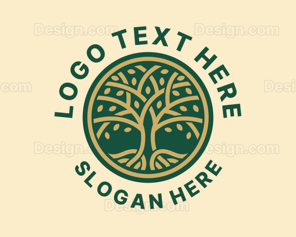 Eco Wellness Tree Logo