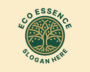 Eco Wellness Tree  logo design